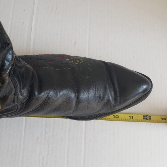 Western Cowboy Rodeo Ranch Mens Black Vulcan Boots - Picture 3 of 12